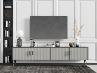 现代轻奢电视柜电视机