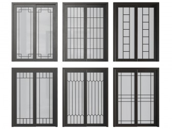 新中式玻璃推拉门