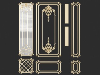 法式雕花护墙板