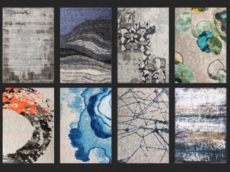 新中式长方形地毯3d模型 新中式长方形地毯