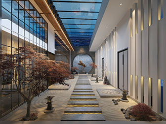 新中式酒店过道走廊