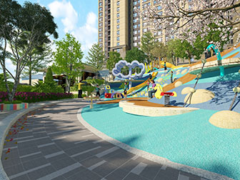 现代小区儿童游乐场