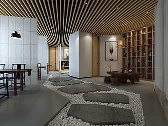 新中式茶楼茶馆过道走廊