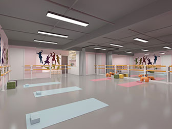 现代瑜伽室舞蹈室