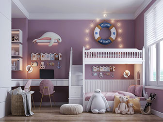 北欧儿童房上下床