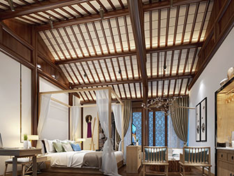 新中式酒店客房套房