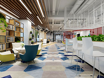 工业风接待前台休息区