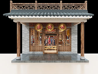 中式古典服装店门头