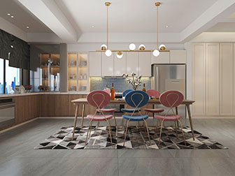 现代轻奢餐厅厨房