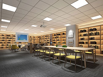 现代书吧图书馆阅览室