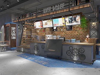 工业风网吧网咖接待前台