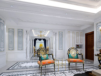 欧式古典客厅餐厅