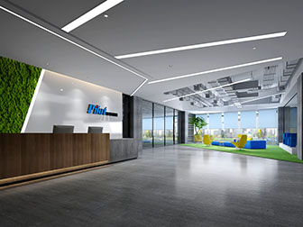 现代接待前台休息区