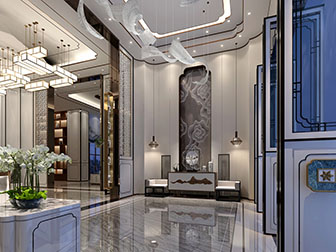 新中式售楼处门厅玄关