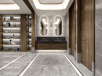 新中式洗手间过道走廊
