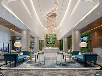 后现代售楼处大厅大堂接待洽谈区