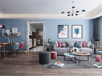北欧客厅餐厅
