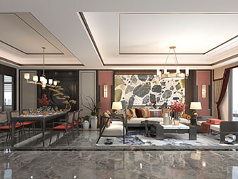 新中式客厅餐厅