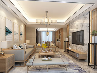 新中式客厅餐厅