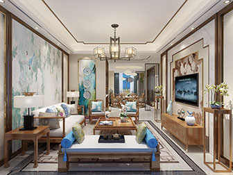 新中式客厅餐厅