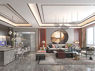 新中式客厅餐厅