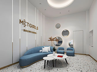 现代轻奢美容院接待休息区