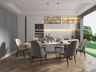 现代轻奢餐厅厨房