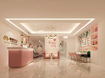 现代轻奢美容院接待前台