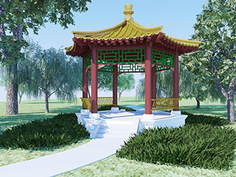 中式古典亭子凉亭