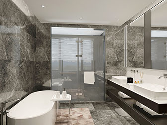 后现代卫生间卫浴间浴缸