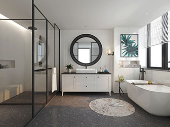 北欧卫浴间卫生间浴缸