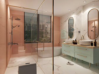 现代轻奢卫浴间卫生间