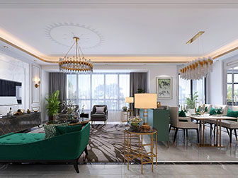 现代轻奢客厅餐厅