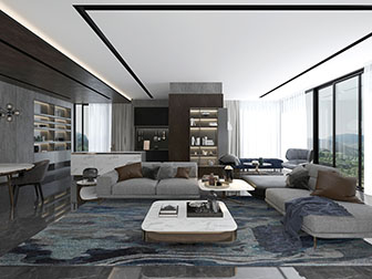 后现代客厅餐厅