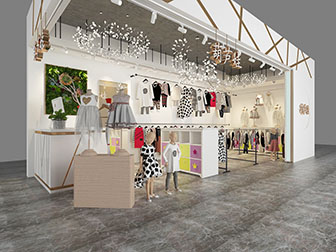 北欧儿童服装店模特