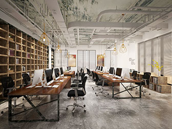 工业风公共办公区