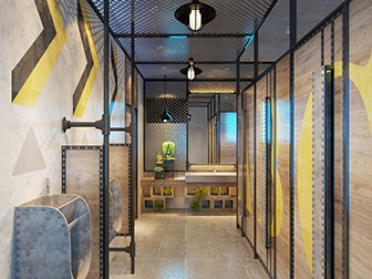 工业风公共卫生间洗手间