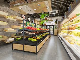 工业风水果店超市