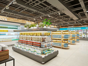 现代超市货架3d模型 现代超市货架