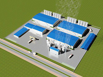 现代工厂鸟瞰图