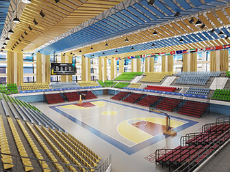 现代体育馆篮球场看台