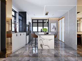 现代厨房中岛橱柜