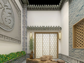 新中式露天茶室