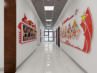 现代党建文化走廊过道