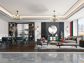 新中式客厅餐厅