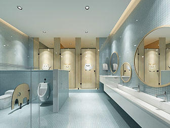 现代幼儿园公共卫生间