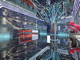 后现代KTV大厅接待前台