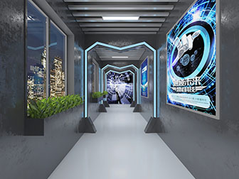 后现代网吧游戏厅过道走廊
