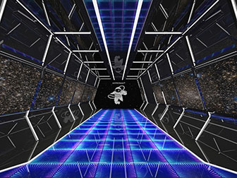 后现代科幻过道走廊