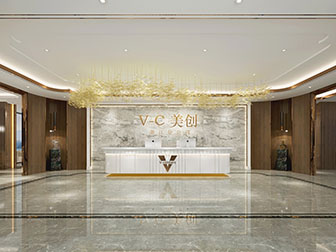现代轻奢接待前台大厅